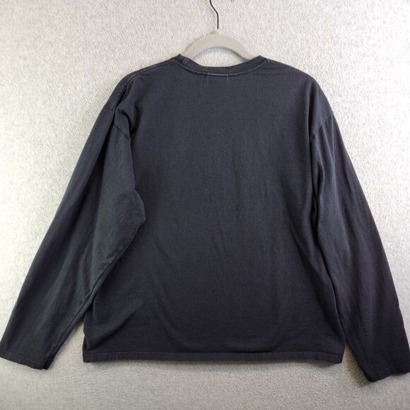 Nike Shirt Mens L Black Vintage Y2K Silver Tag Center Swoosh Crewneck Tee Vtg - Picture 12 of 13